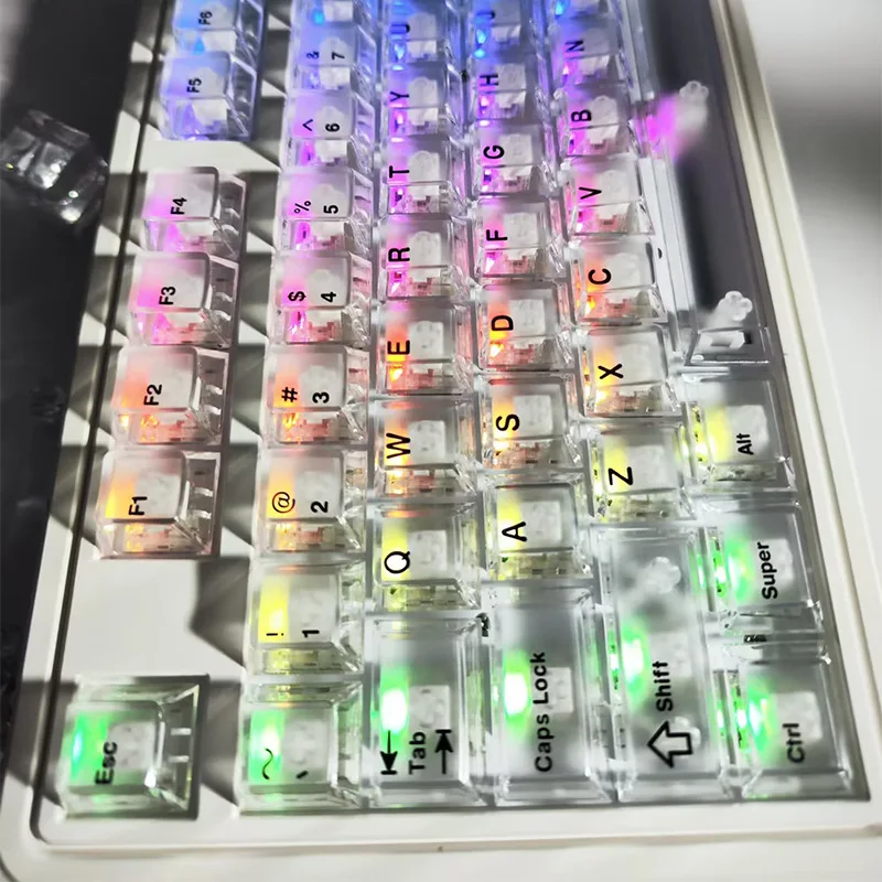 

Прозрачные матовые кейкапы для ПК, второе поколение, с защитой от отпечатков пальцев, для механической клавиатуры, высокая прозрачность, оригинальная высота 135