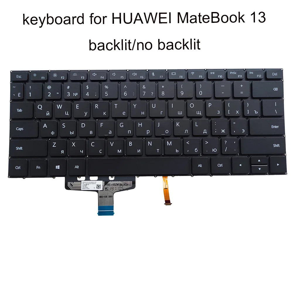 RU Russian US AR/Arabic keyboards for HUAWEI MateBook 13 WRT-W19 WRT-W29 WRTB-WFH9L WAH9L WFE9L HN-W19R Replacement Keyboards