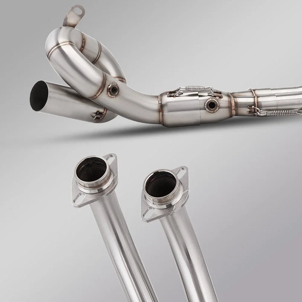 For MT-07 FZ07 2014-2025 Motorcycle Exhaust Full System High Performance Loop Front Pipe Slip-On Muffler Kit Moto Parts