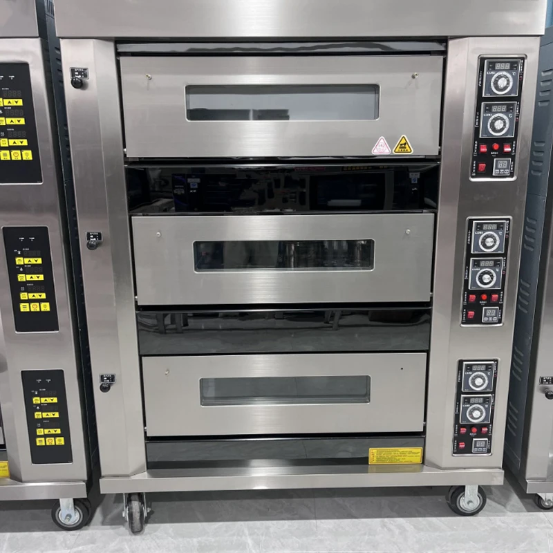 Oven Gas Commercial Removable Two/Three Layer Food Processors Pizza Cake Bread Equipment Bakery Large Furnace