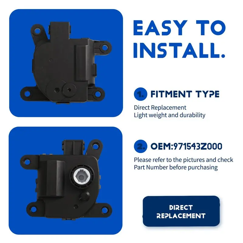 M11K-New HVAC Floor Mode Actuator For Accent Tucson Kona Palisade Kia Sportage Sorento 971543Z000 view 3