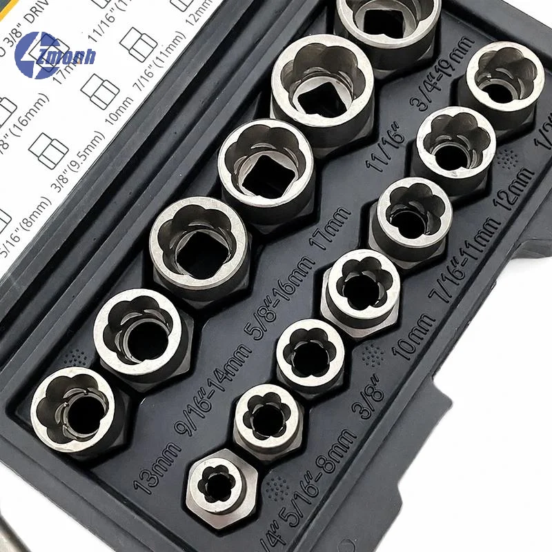 New!14Pcs Slide Nut Extractor Sleeve Set Nut Bolt Extractor Tool Suitable For Car And Motorcycle