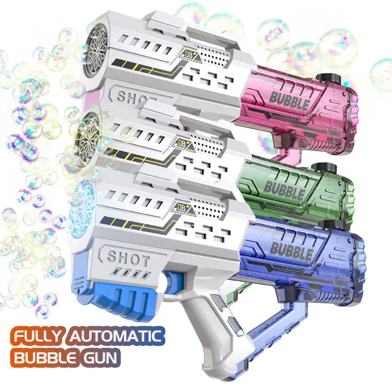 Children Hand Held Bubble Gun Full Automatic 12-hole Electric Bubble Machine Child Toys Gifts AC169