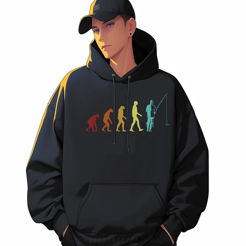 

Walleye Hunting Evolution Hooks Walleye Fishing Funny Sweatshirts Breathable And Sweat-Absorbent Hoodies Men New Years Eve