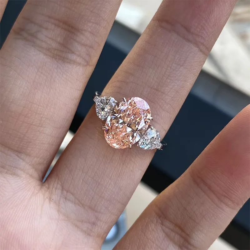 2.0CT يتوهم الوردي القلب قطع CVD HPHT مختبر نمت الماس 14K الذهب IGI شهادة خاتم الخطوبة #3