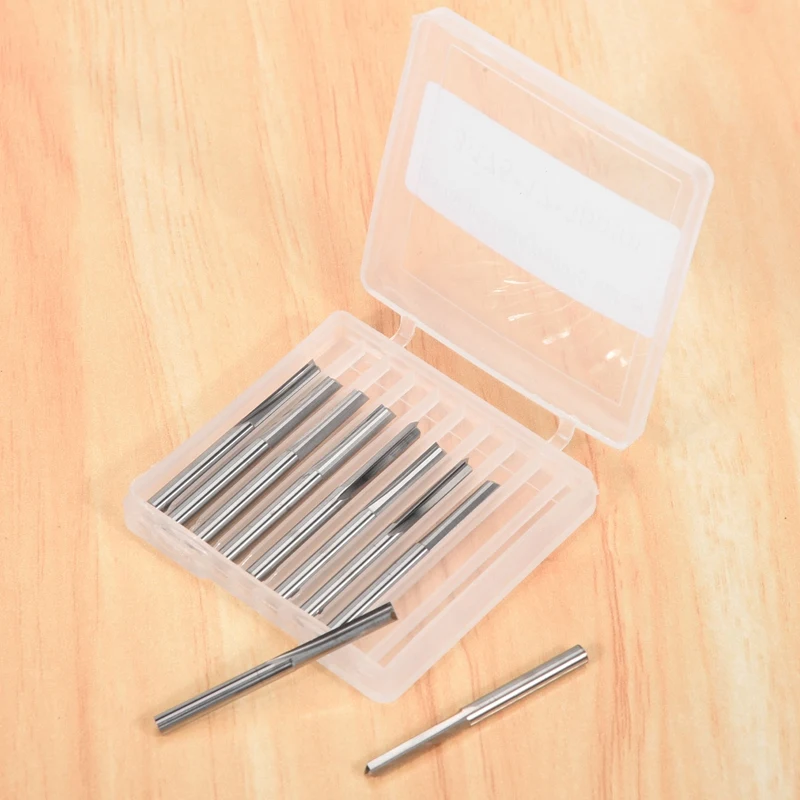 

2025 Trend10pcs 2 Flute Cnc Router Bits 3.175Mm Straight Slot Tungsten Steel Milling Cutter For Wood Mdf Plastic