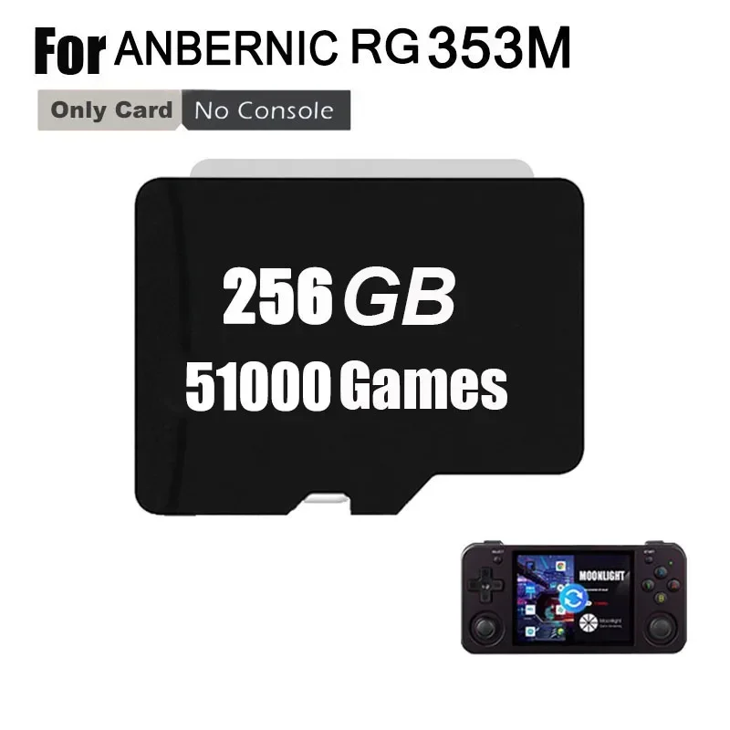 Tarjeta TF de 512GB, juegos precargados para ANBERNIC RG353M, tarjeta SD, 80000 juegos, juego portátil Retro PS2 MAME PSP para 512G 256G 128G 64G