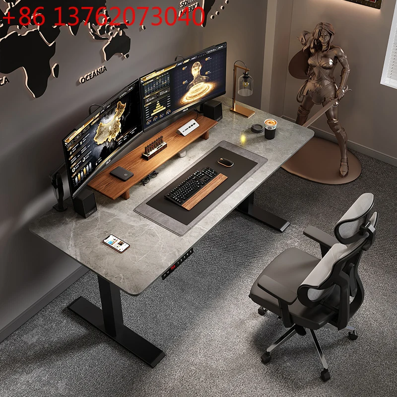 

Игровой электрический подъемный стол на ножках, легкий роскошный бытовой стол с двойным двигателем