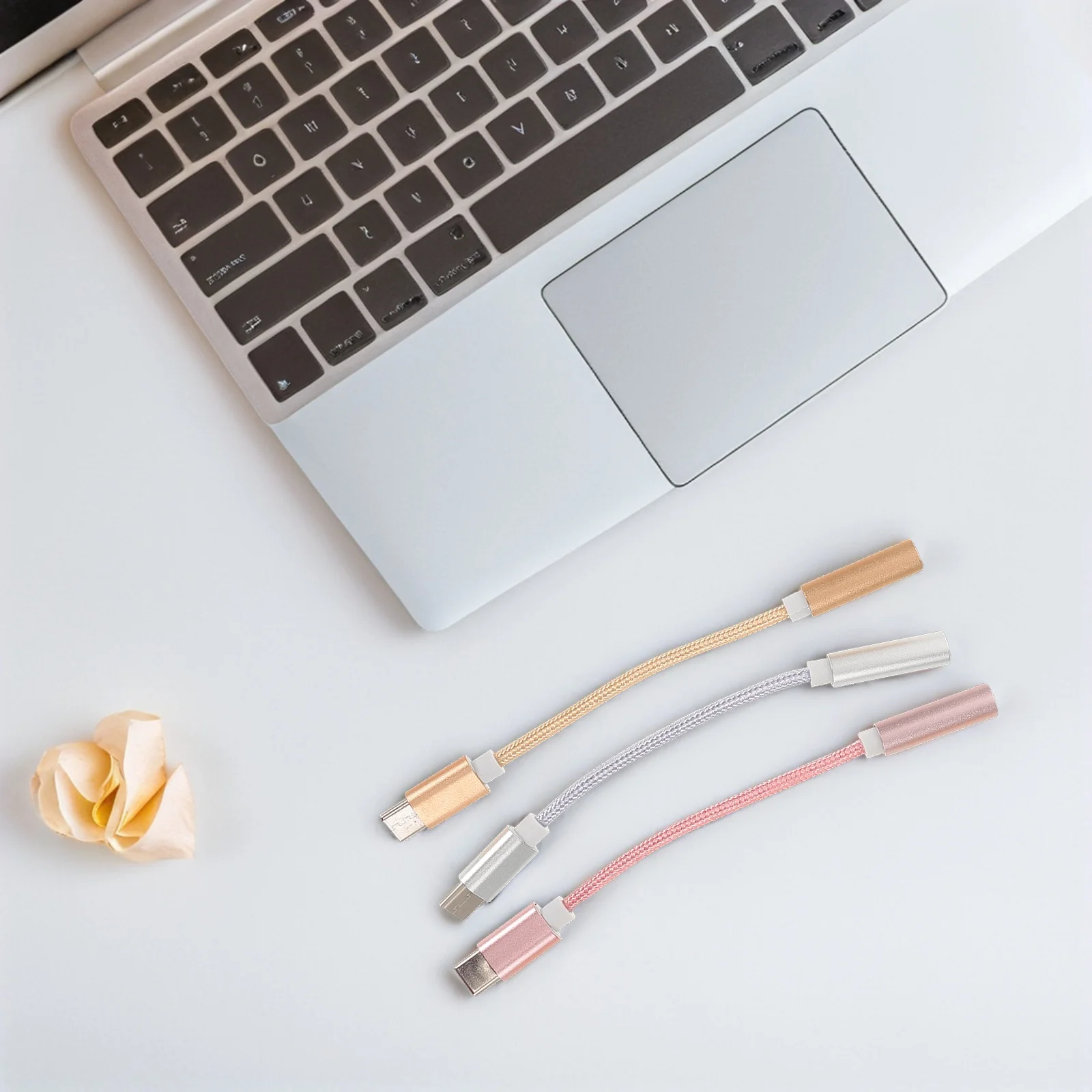

9pcs Usb-C To 3.5Mm Headphone Adapter High Fidelity Sound Plug Play Compatible With Smartphones Tablets Laptops Compact Portable