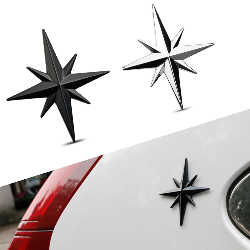 1Pcs Personalized 3D Car Stickers Metal Guide Star Car Stickers Badge Decoration Stickers Universal For Most Cars