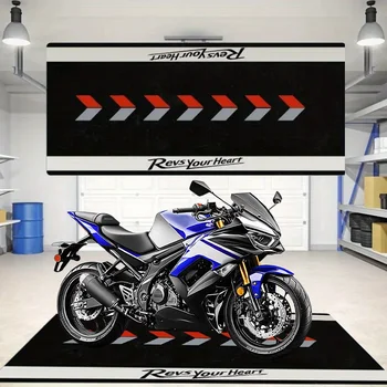 Závodní koberec VIKAMA, odolný proti nečistotám a protiskluzový, deka do ložnice, parkovací rohožka na motorku, bytová dekorace 8 nejlepší prodej motocyklové koberce - №3