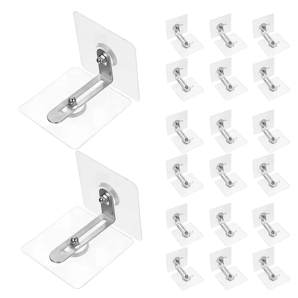20Pcs Metal Furniture Wall Anchors Anti-Tip Safety Kit High Strength Sturdy Load Bearing for Cabinets Bookcases Dressers