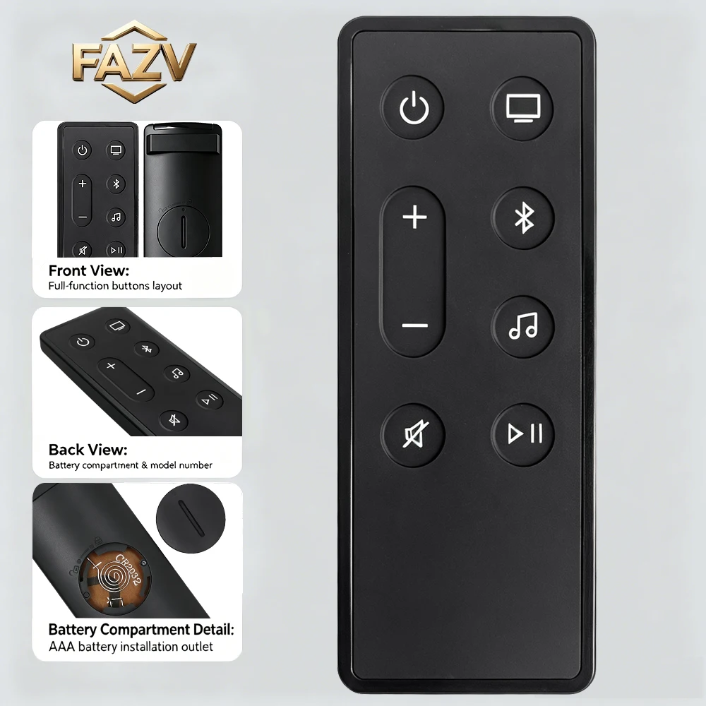 FAZV Remote Control for Bose Smart Soundbar 300/550/600 Soundbar Speaker