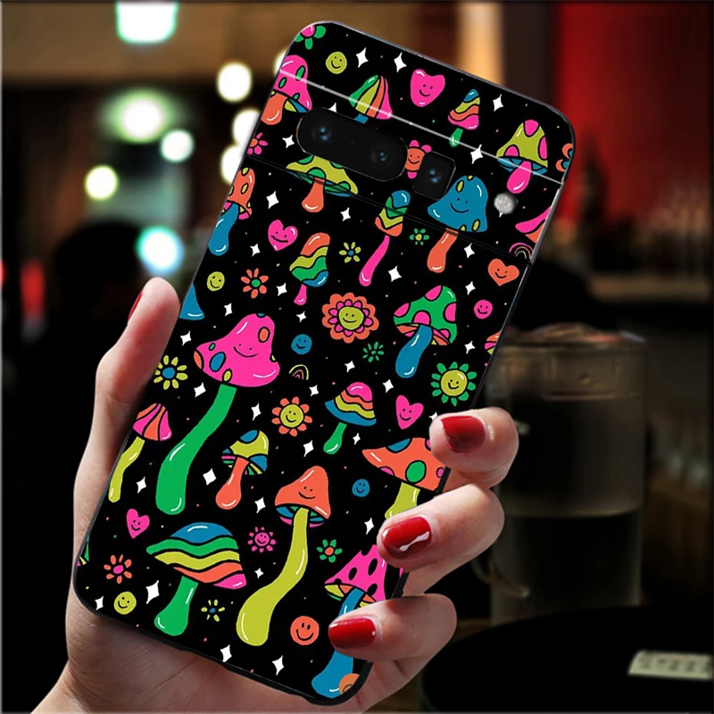 Trippy champignon assistant coque de téléphone pour Google Pixel 9 Pro XL 8 7 6 Pro Pixel 8A 7A snap4A 3A 3XL Pixel 8 7 6 5 4