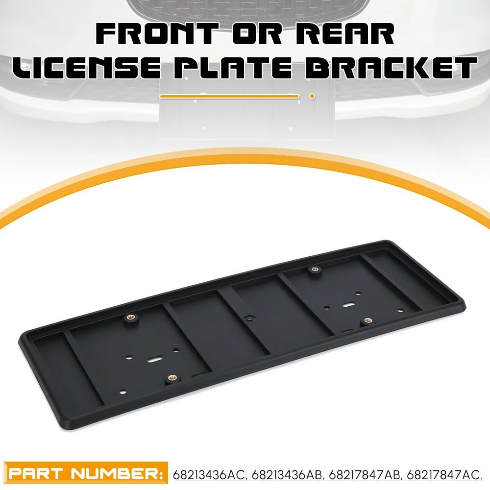 High quality 68213436AC 68217847AC License Plate Bracket Front or Rear For Jeep Grand Cherokee For Chrysler 300