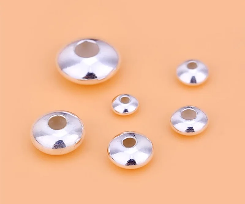 100% 925 silver spacer beads thai silver mala\'s accessory spacers diy jewelry Findings