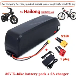 48V 20Ah Battery 36V 52V 20Ah Hailong Battery with USB Port Built-in BMS 250W-1000W 10S 13S 14S Power Battery Pack with Charger