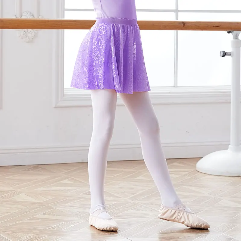 Falda de Ballet para niñas y niños, falda de baile de encaje, cintura elástica, vestido de tutú de Ballet de hadas, Ropa de Ballet para niños