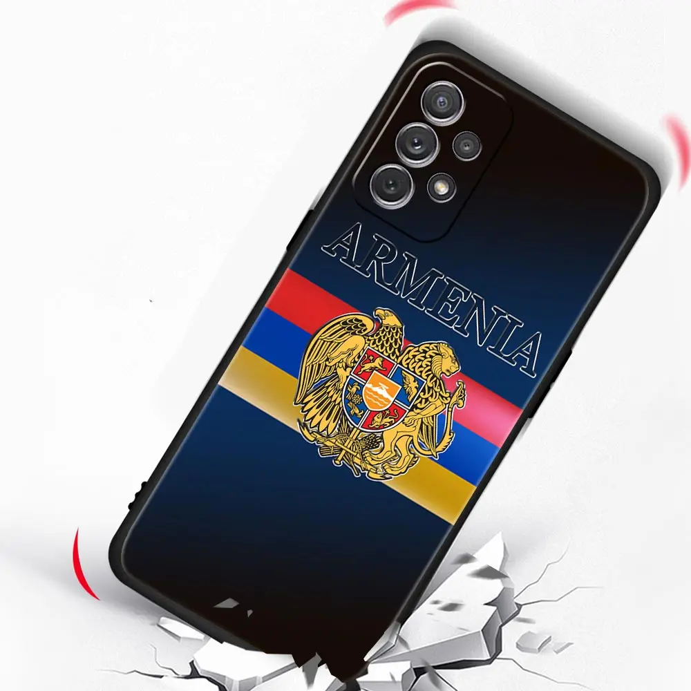 Armenia Armenian Flag Phone Case For Samsung Galaxy A13 A51 A71 A41 A31 A21S A11 A03S A12 A32 A52 A22 A23 A33 A53 A73 5G Cover