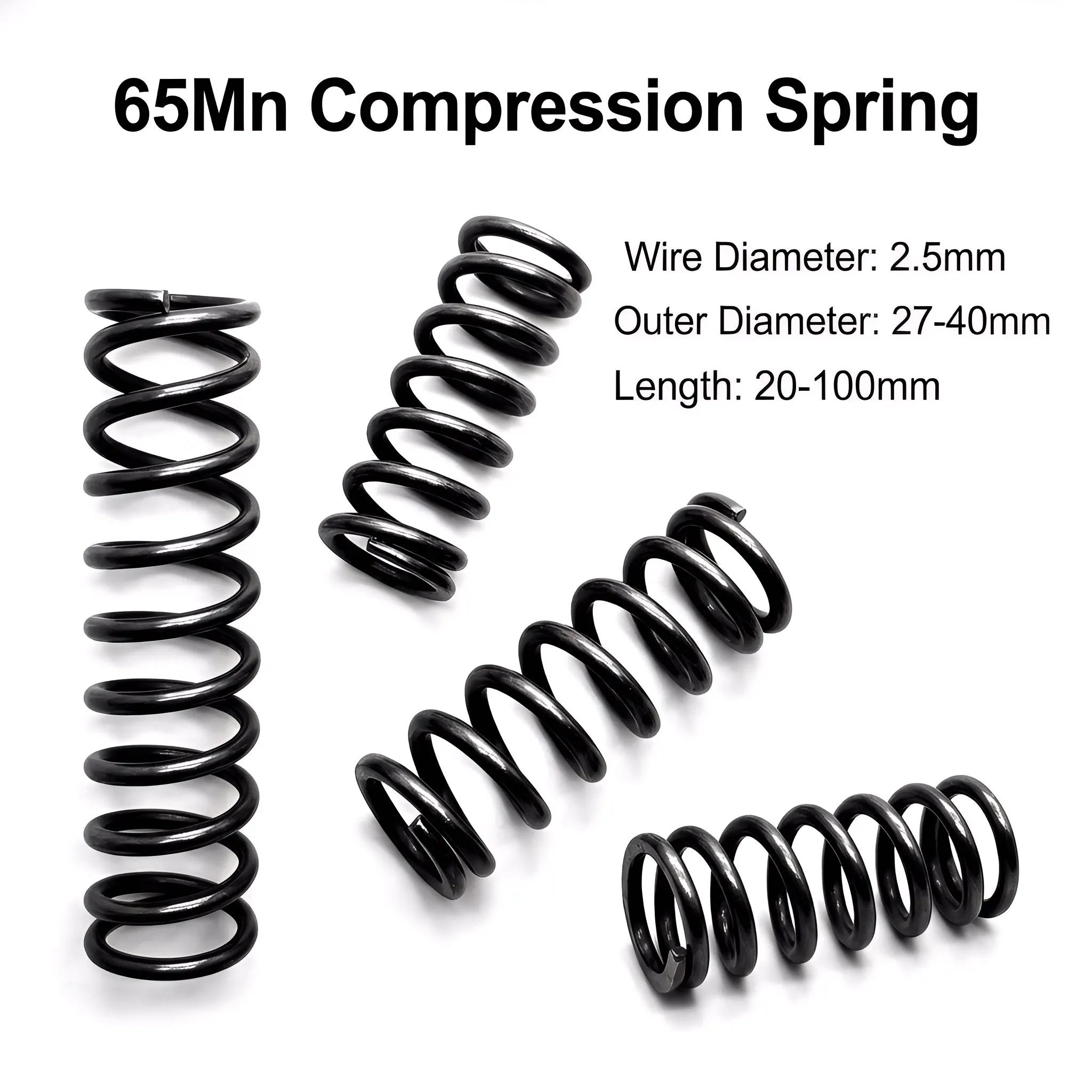 65Mn Compression spring 65Mn Return spring, damping spring, wire diameter 2.5mm, outer diameter 27mm-40mm, length 20-100mm