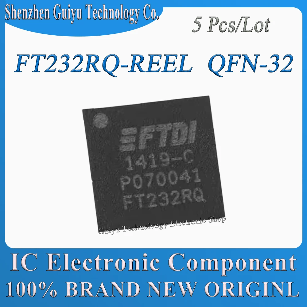 5 Pcs/Lot FT232RQ-REEL FT232RQ FT232 FT QFN-32 IC Chip