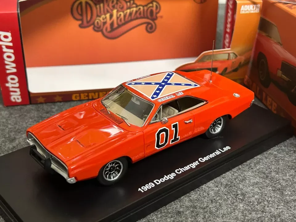

Auto World 1:43 1969 Charger General Lee Red AWRSS1151 Limited Edition Resin Model Car Collection Toys Gift