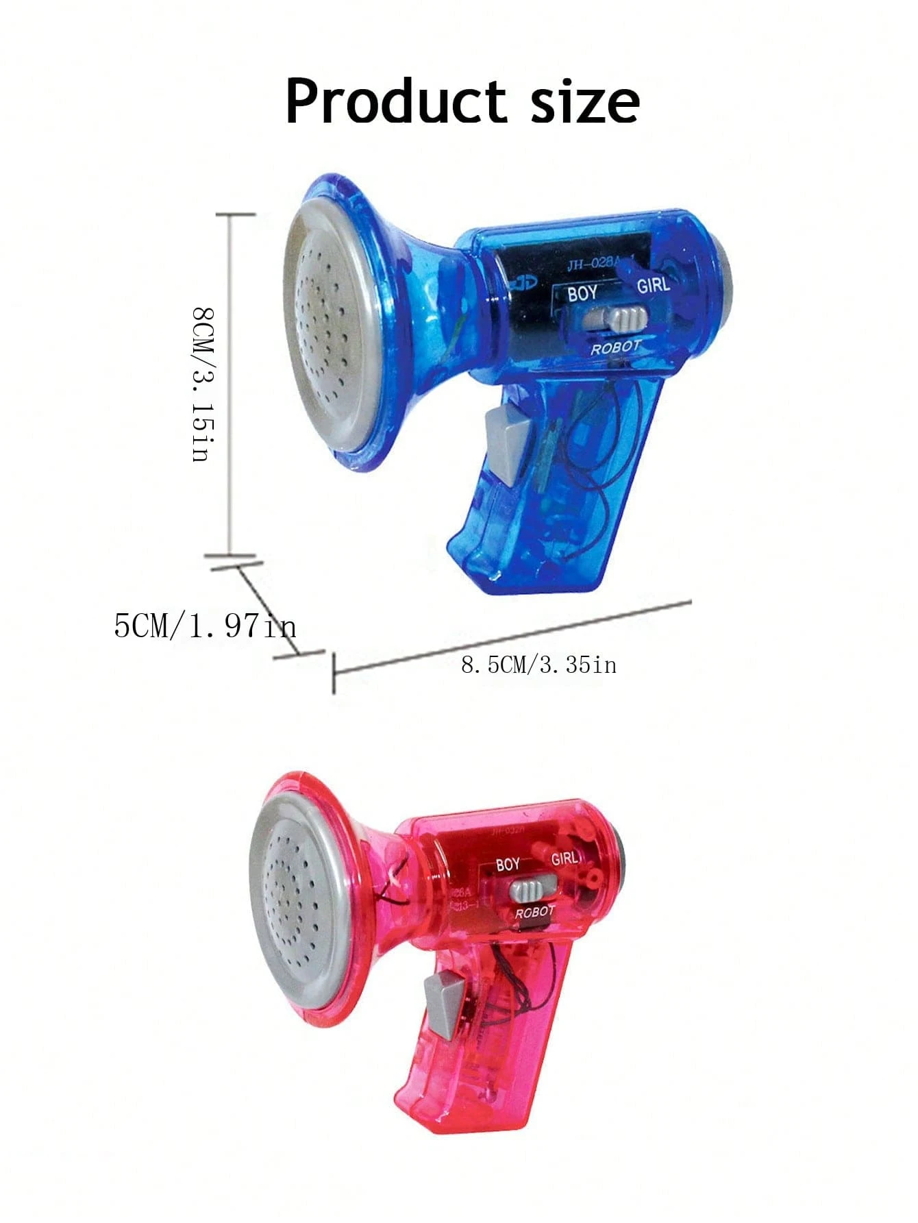 เด็กเปลี่ยนเสียงลําโพงของเล่นไฟฟ้า Megaphone Roleplay Prank Props เด็กอิเล็กทรอนิกส์ของขวัญ Xmas Party คุณภาพสูง