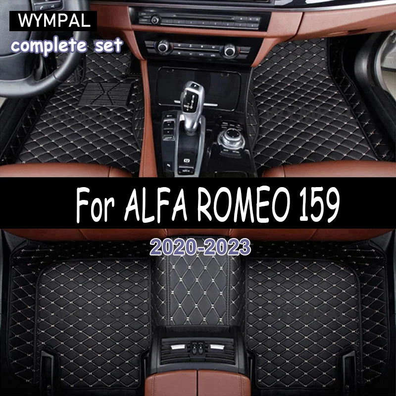Custom Leather Car Floor Mats For ALFA ROMEO 159 2006-2012 set Automobile Carpet Rugs Foot Pads
