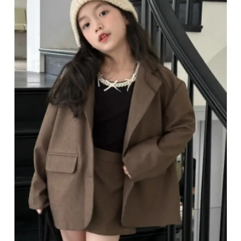 New Fashion Set for Autumn Clothing solid color Temperament, Lapel, Small Suit, Half Skirt, Two-piece Skirt Set
