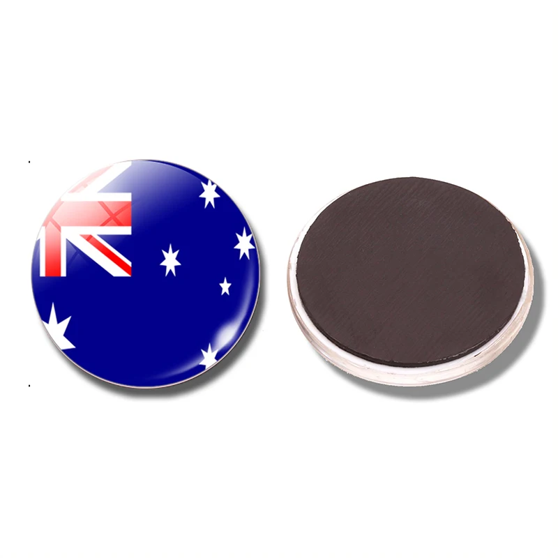 

The Commonwealth of Australia Flag 30MM Fridge Magnet Australia Glass Dome Magnetic Refrigerator Stickers Note Holder Home Decor