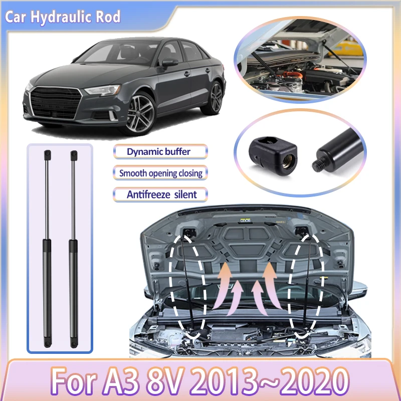 

Front Hood Hydraulic Rod For Audi A3 8V Sportback MK3 2013~2020 Durable Supporting Gas Strut Shock Bar Tool Auto Car Accessories