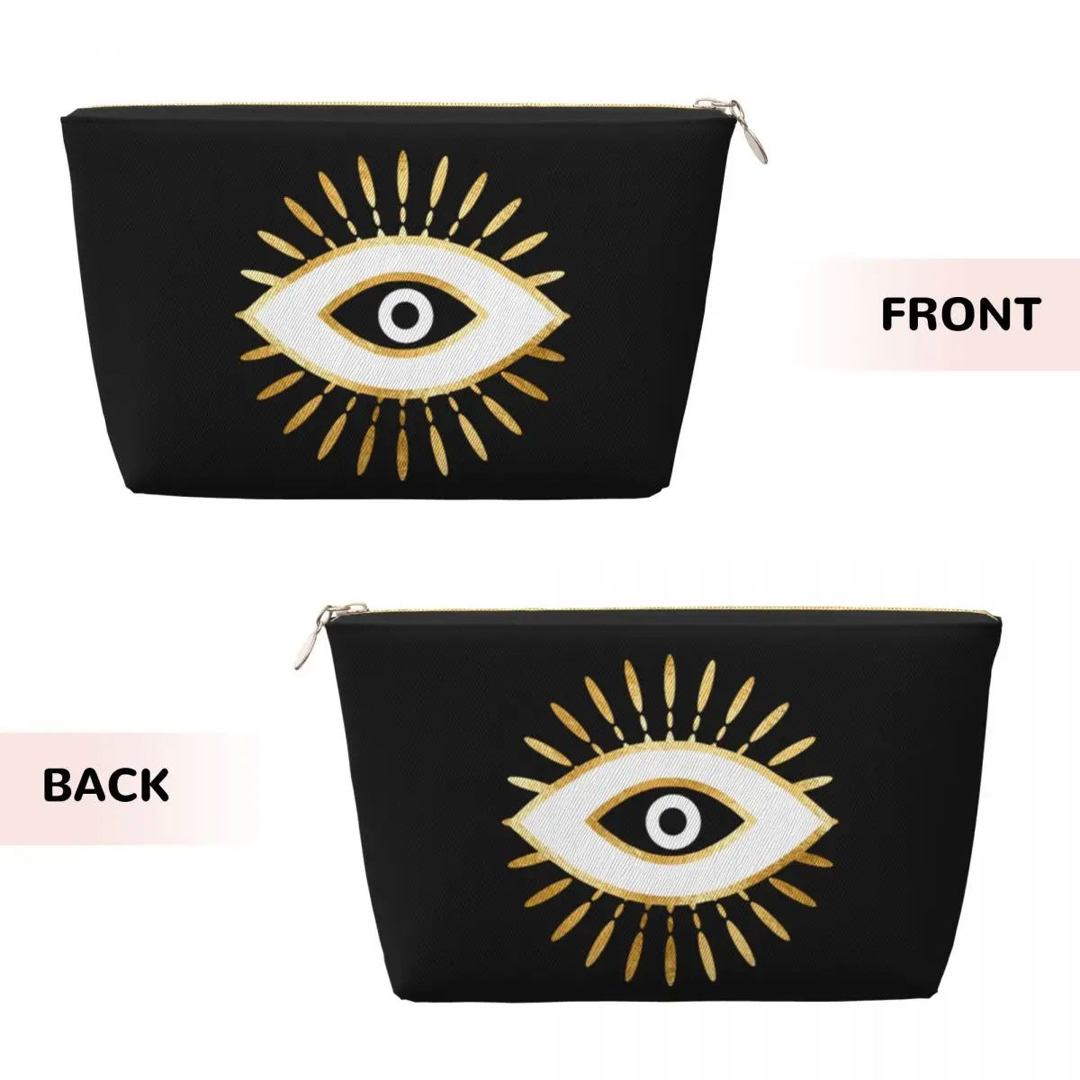 Custom Mediterranean Evil Eye Protection Makeup Bag Travel Cosmetic Organizer Kawaii Turkish Tribes Amulet Storage Toiletry Bags