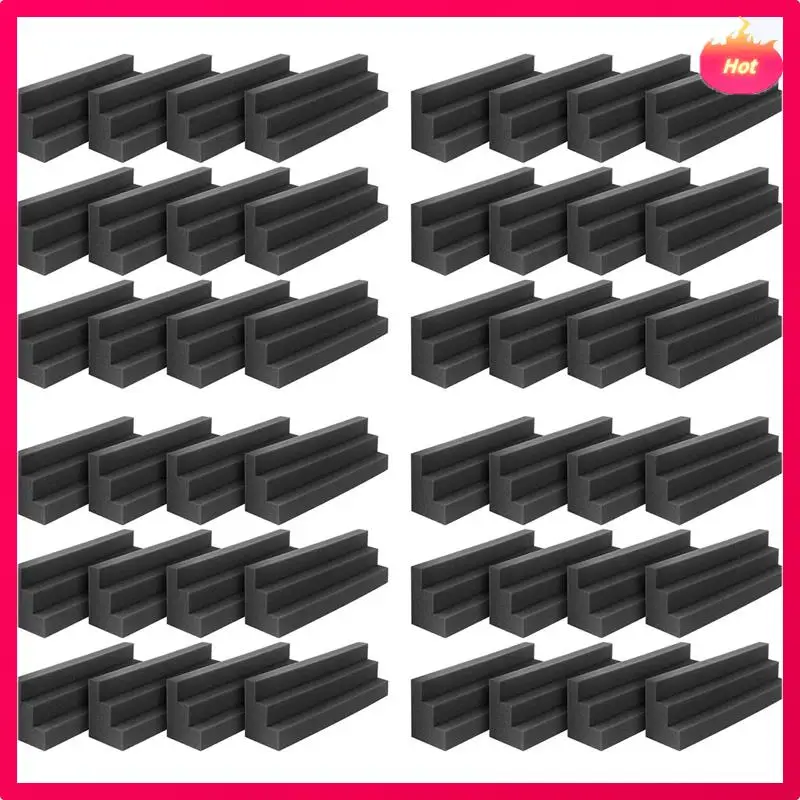 

Multi 48Pcs Acoustic Panels Bass Trap Corner Studio Foam Sound Insulation Pad Wall Panel Corner Block For Studio Or Theater