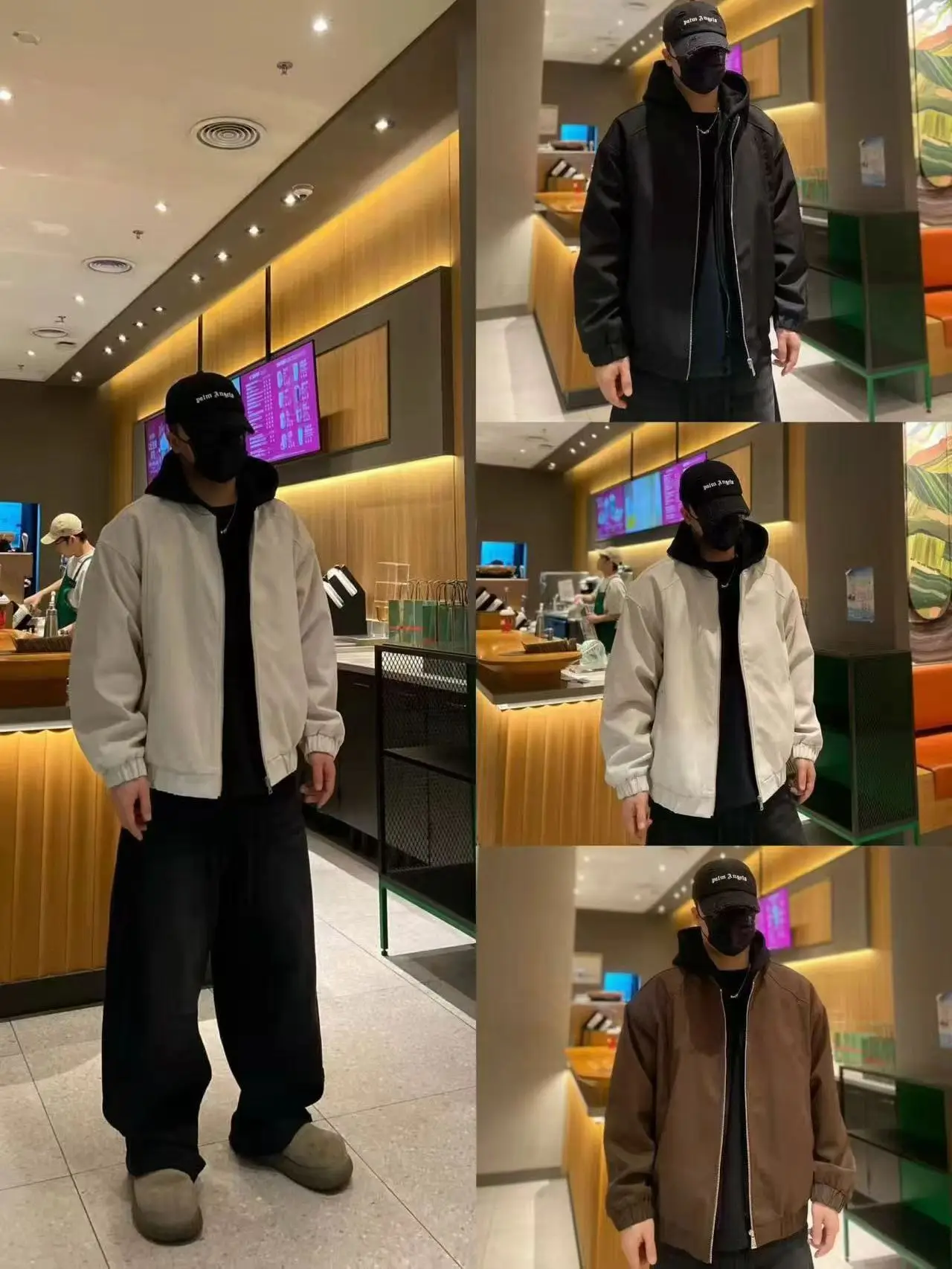 

Men's Spring Hoodie Jaet Sli Versatile Outdoor Pure Color Windproof Korean Sle Loose Fit Polyester Nylon Cosite Fiber