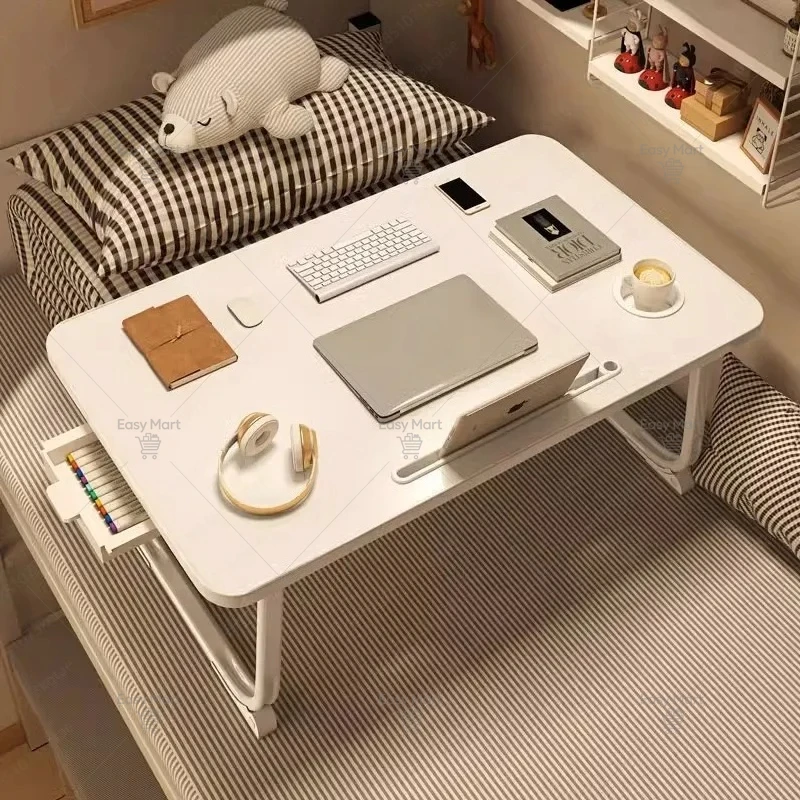Bed Small Folding Table Bay window Student study table Dormitory desk Laptop desk Lazy tabl e