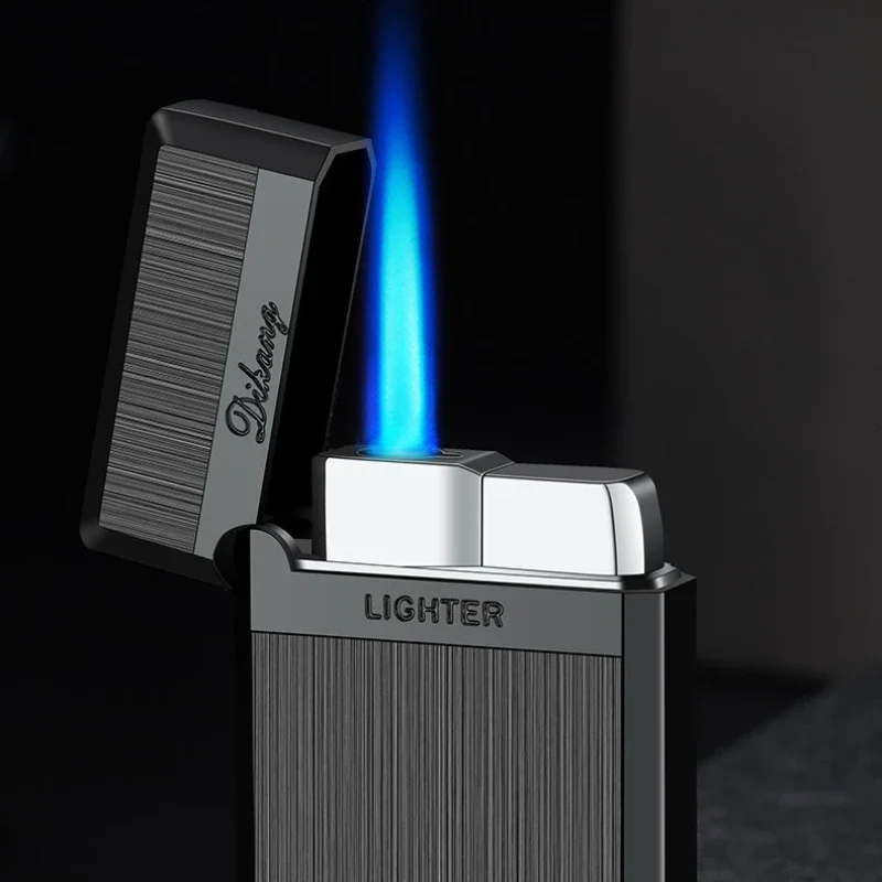 

Loud Sounds Jet Torch Blue Flame Gas Lighter Inflatable Metal Cigarette Cigar Lighter Smoking Accessories Gadgets for Men Gifts