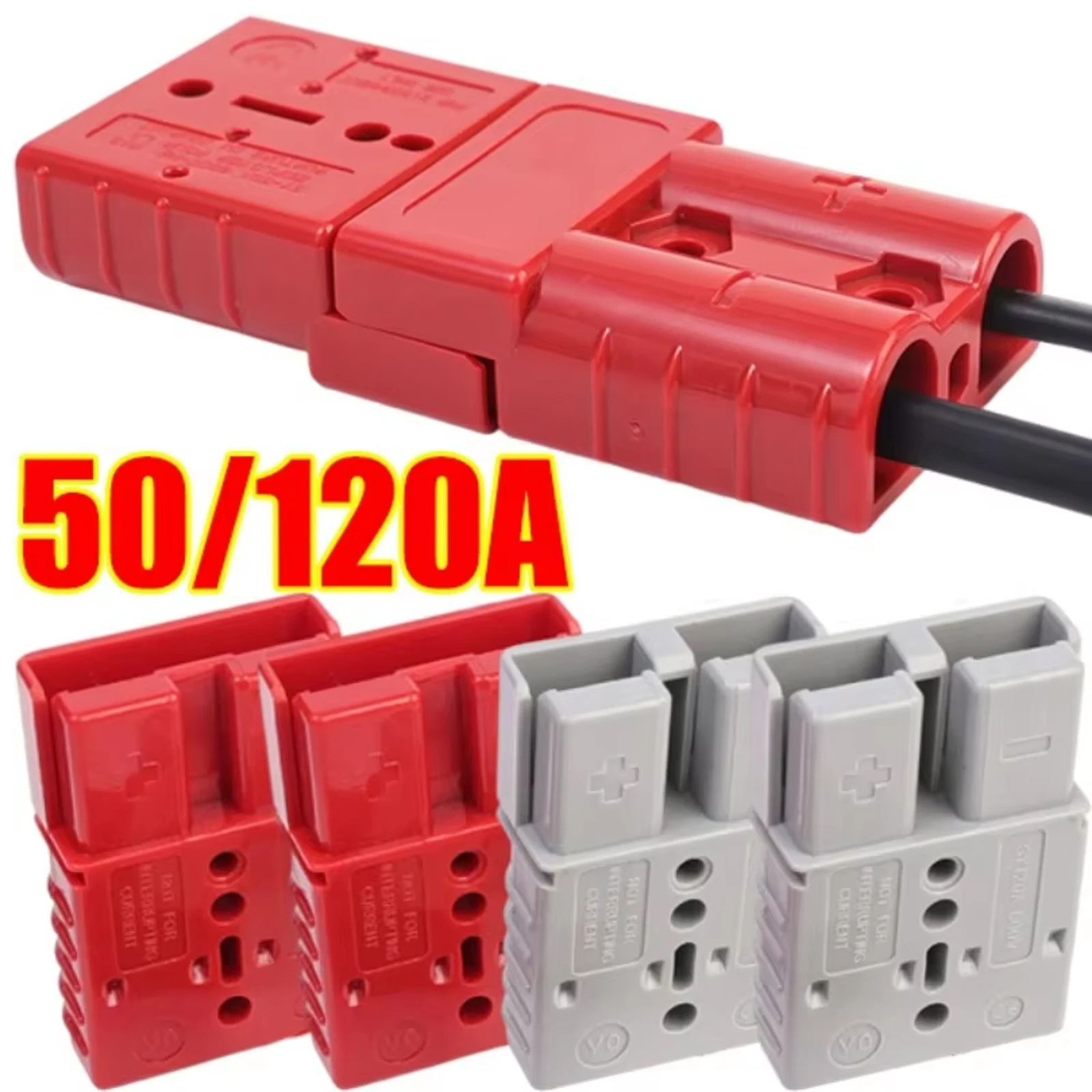 Car Wire Cable 50/120 AMP Battery Charging Plug Battery Connector Air Conditioning Connector DC Energy Storage Link Line