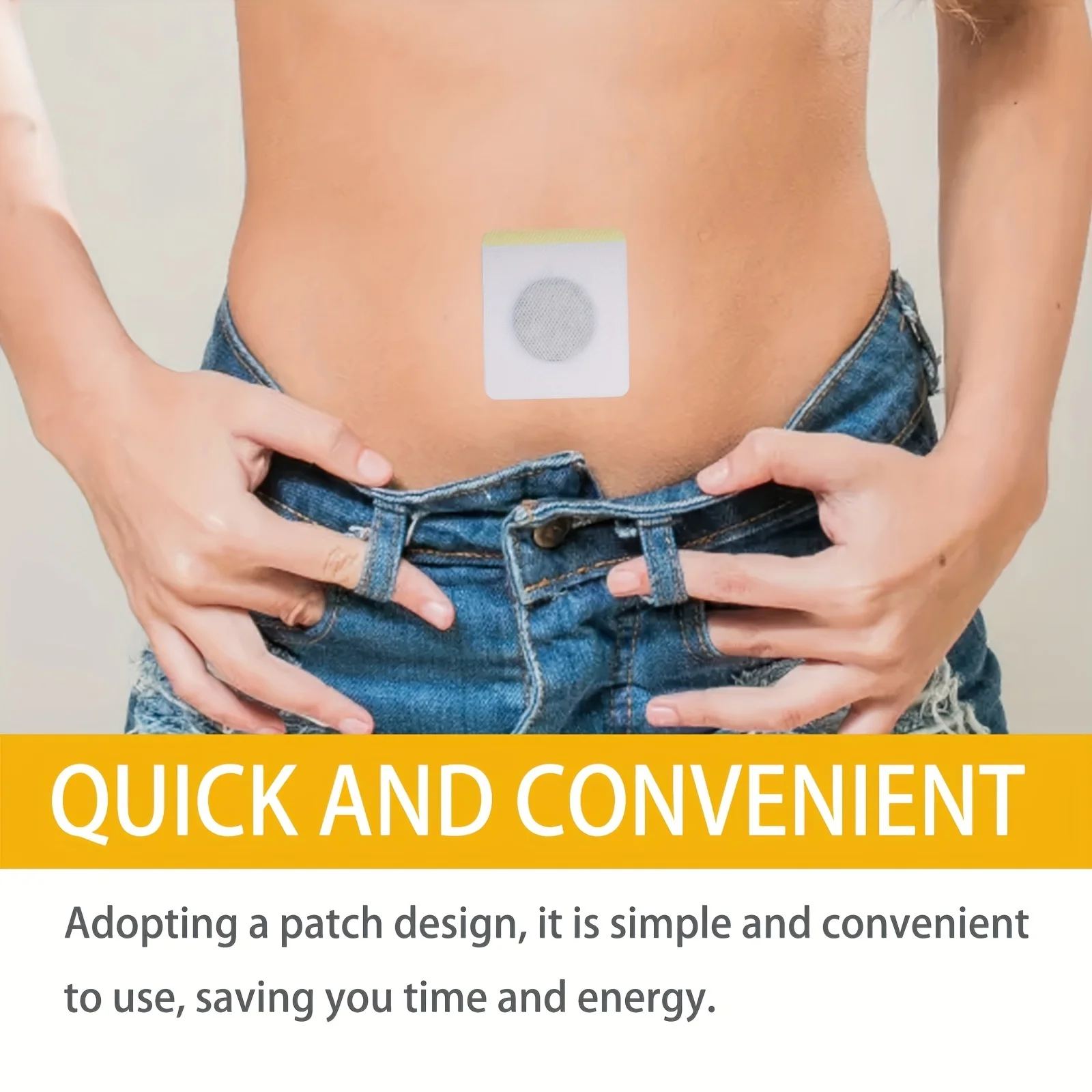 10/20/30 قطعة من رقع العناية بالبطن - ملصقات غير منسوجة قابلة للتنفس للاستخدام اليومي، دعم خفيف للحصول على مظهر نحيف