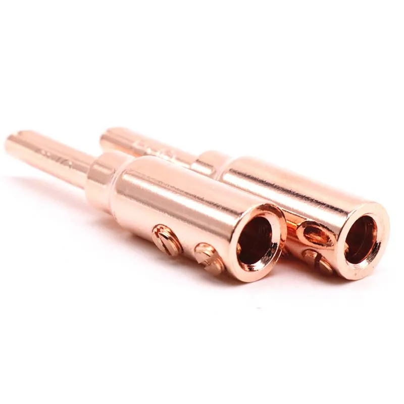 

Hi-end HiFi CMC 0668-CU-R Audio Pure Red Copper plating silver banana Plug Connector Jack 3mm~6mm Speaker cable