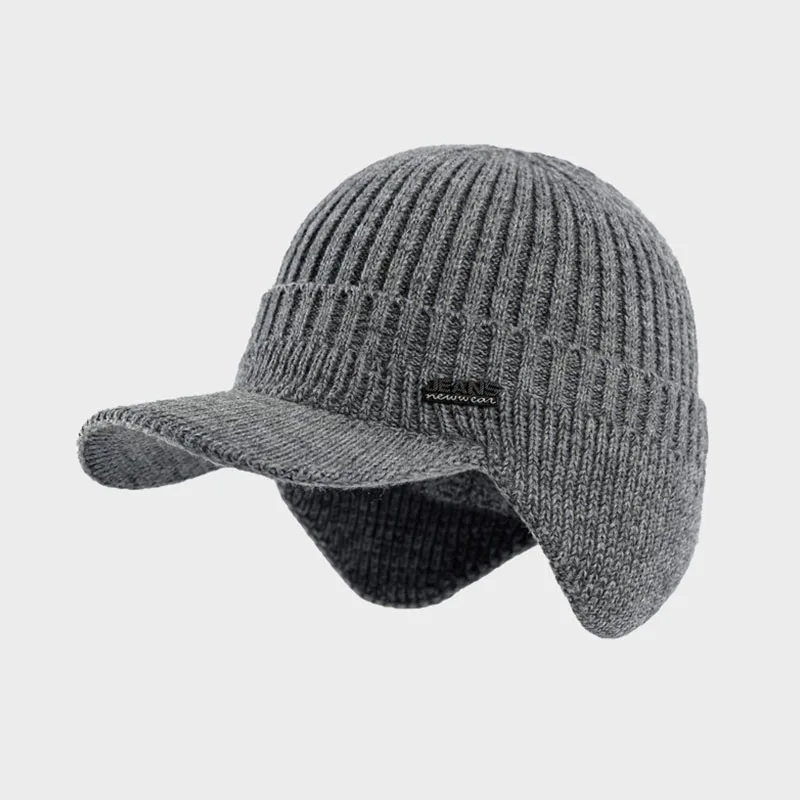 New Winter Women Men Hat Outdoor Ear Protection Warm Thick Bicycle Knitted Cap Scarf Windproof Visors Baseball Cap Male