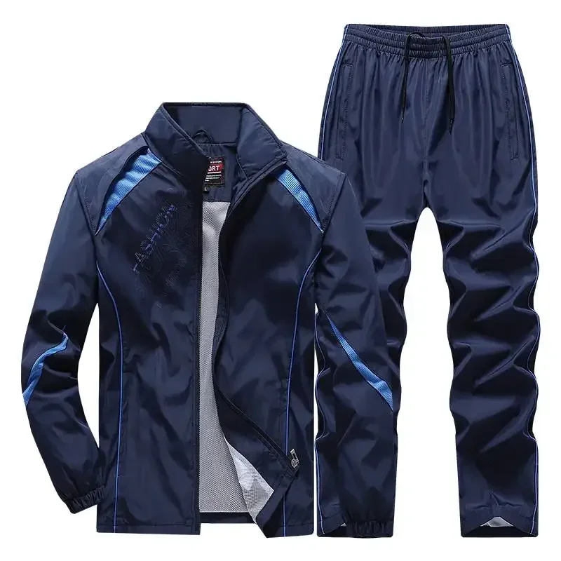 Men\'s Tracksuits 2 Piece Outfit Gym Jogging Running Sports Track Suits Sets Casual Long Sleeve Athletic Basketball Sweatsuits