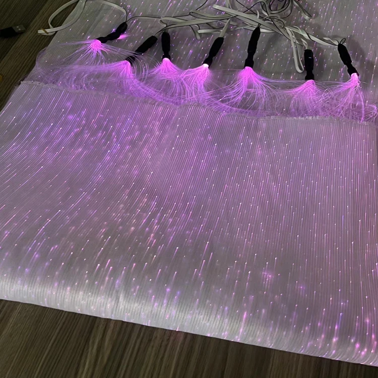 

Luminous fabric material RGB light effect, luminous fabric, fiber optic tablecloth, curtain, fiber optic luminous cloth