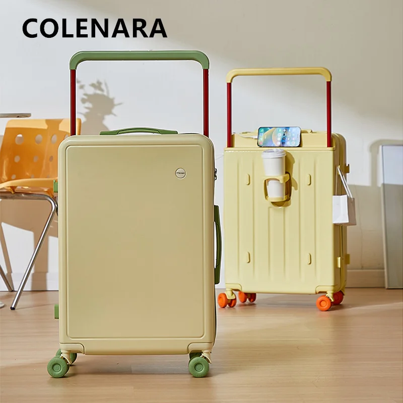 

COLENARA 20"24"28 Inch Large Capacity USB Charging Trolley Case Multifunctional Luggage High Quality PC Boarding Box Suitcase