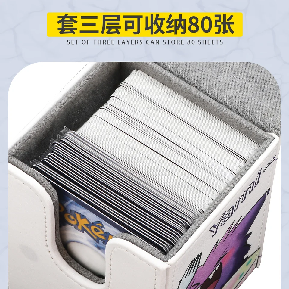 Anime PKM Cup Noodle Gengar Rocket Team Figure PTCG Deck Box