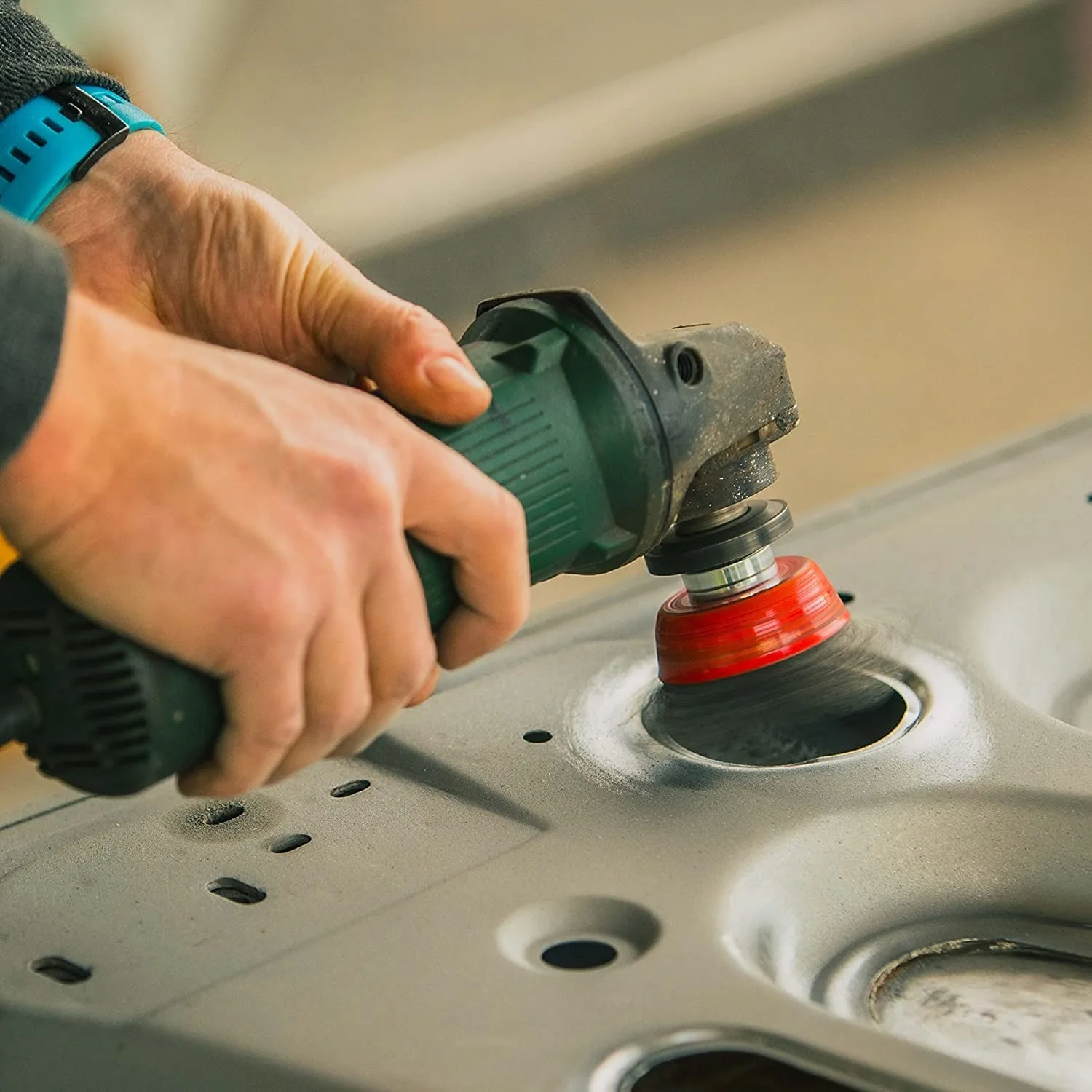 Cepillo de copa de rueda de alambre de acero trenzado, cepillo M14/5/8-11 pulgadas, pintura fuerte, elimina el nudo giratorio, desbarbado para amoladora angular de Metal