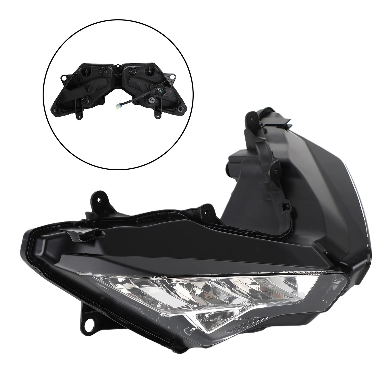 

Front Headlight Grille Lamp Grille Protector Headlight Cover Clear for Kawasaki Ninja 400 2018-2023