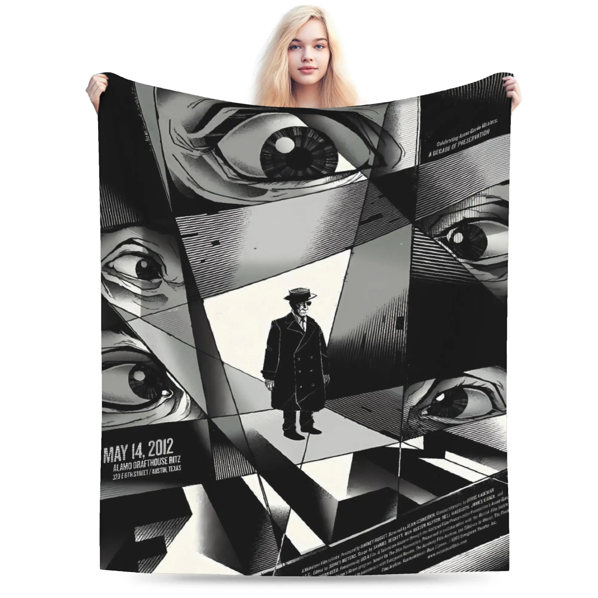 Make Orwell Fiction Again 1984 Graphic Soft Blankets Decorative Plush Throw Blanket Couch Chair Flannel Bedspread Bed Cover