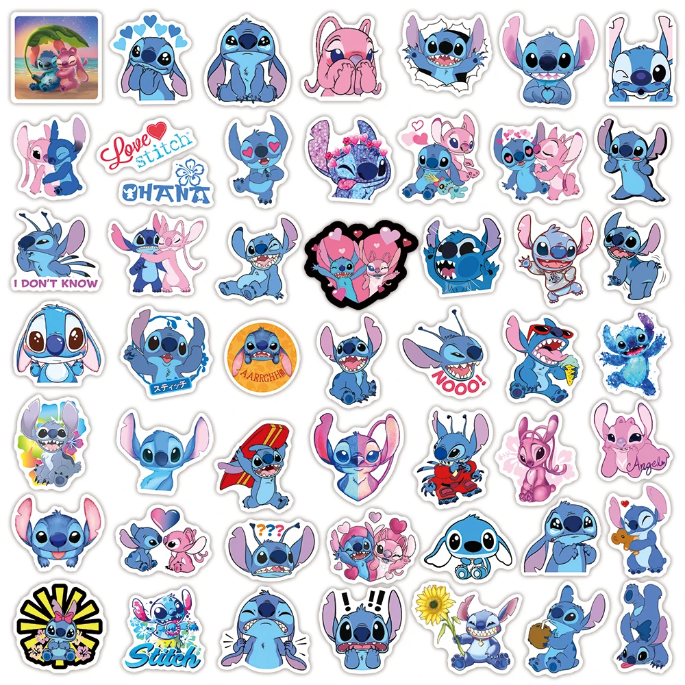 

10/30/50PCS Cute Stitch Fun Graffiti Stickers Decals Children's Toys Gift Decorations Water Cups Suitcases Pencil Cases Graffiti