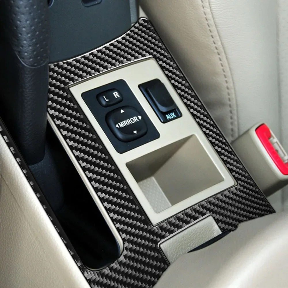 

Real Carbon Fiber Car Handbrake Panel Frame Stickers For Toyota RAV4 2006-2013 LHD and RHD