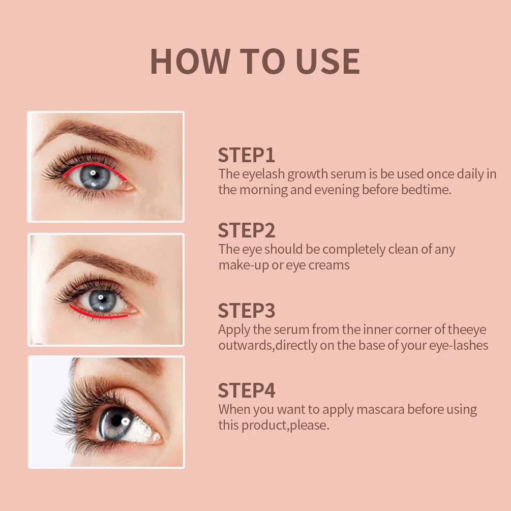 QIBEST Fast Eyelash Growth Serum Eyelashes Eyebrow Enhancement Eyelash Lift Lengthening Thicker Eyelashes Eyelash Growth Serum